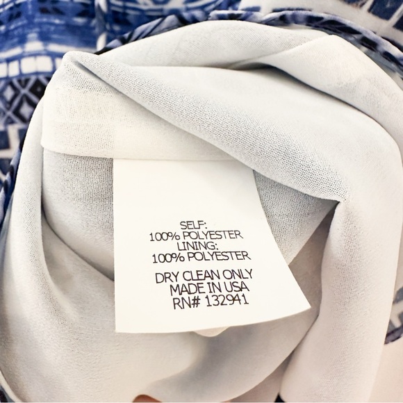 Amanda Uprichard Saratoga Off the Shoulder Mini Dress Tapestry Blue sz small - Picture 8 of 8